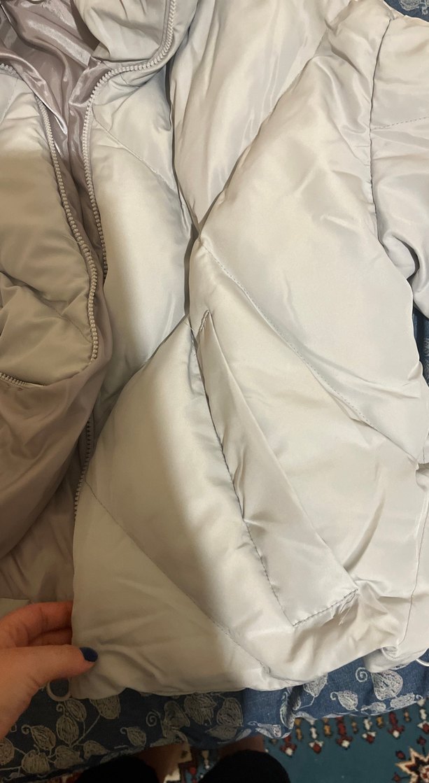 Gri Kadın kışlık mont m beden - Görsel 4