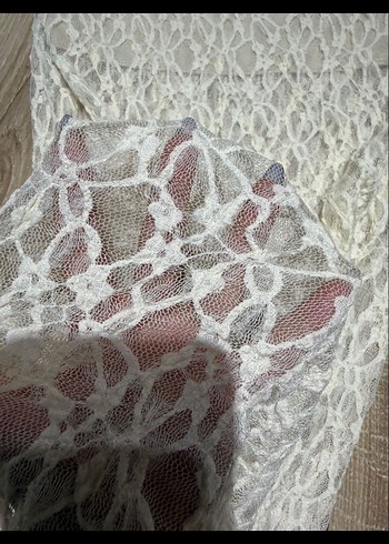 Krem astarlı dantel etek - Görsel 2