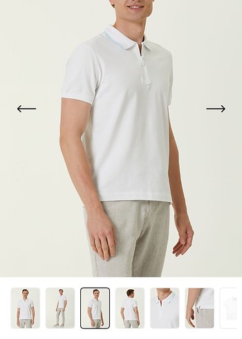 Erkek Beyaz Kısa Kollu Polo Tişört