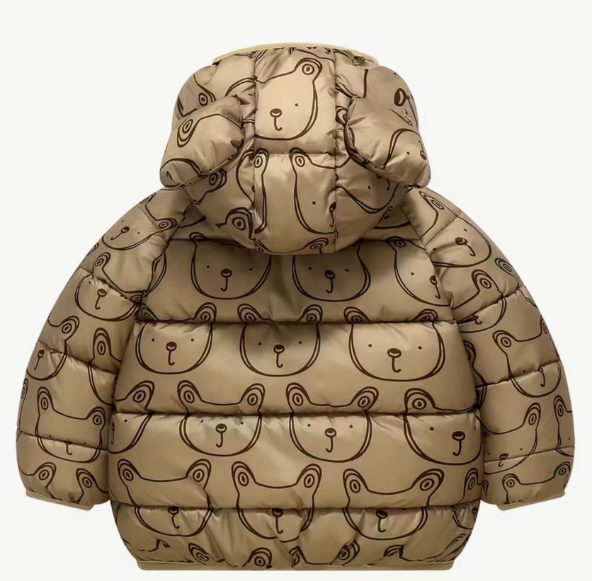 Kahverengi Kapüşonlu Erkek Çocuk Mont - Görsel 3