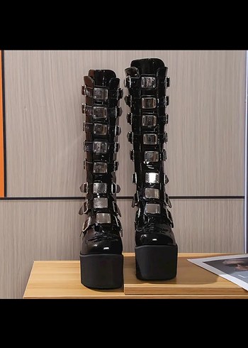38 Beden Demonia benzeri goth gotik rugan platform çizme