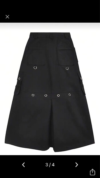 s Beden Techwear goth y2k uzun kargo etek
