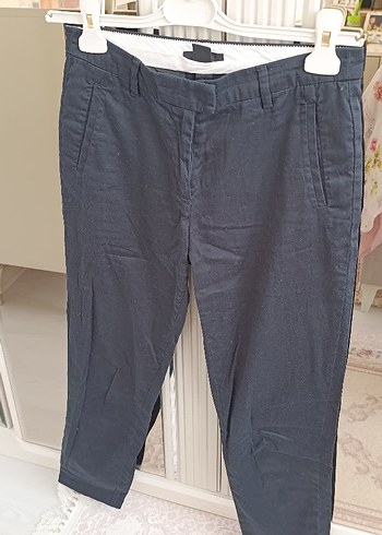 Düğmeli Lacivert Midi Kadın kot Pantolon
