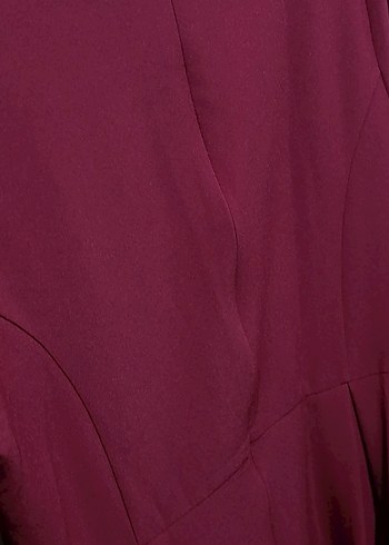 Bordo Uzun Kollu Piliseli Uzun Elbise - Görsel 4