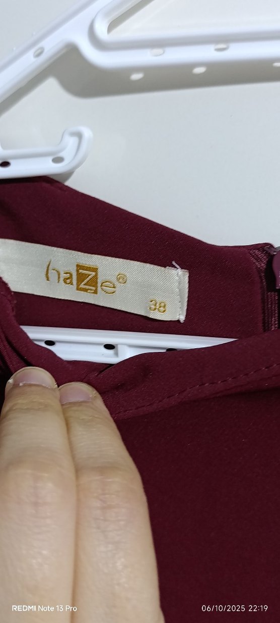 Bordo Uzun Kollu Piliseli Uzun Elbise - Görsel 3