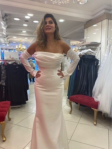 m Beden beyaz Renk Nikah ve nişan elbisesi
