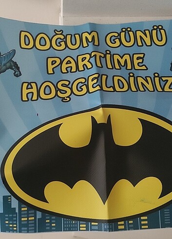 Beden Renk BATMAN süper kahraman doğum günü konsept malzemeleri