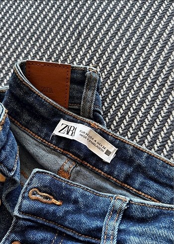 Zara Kadın Lacivert Denim Pantolon