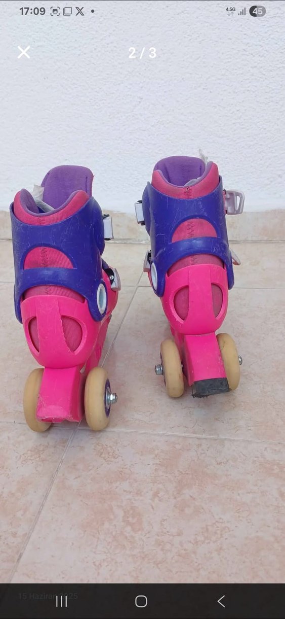 Renkli Pembe Çocuk Patenleri - Görsel 3