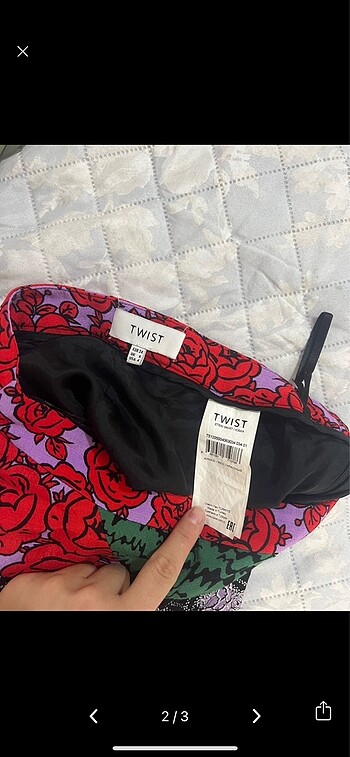 Twist Twist desenli midi etek
