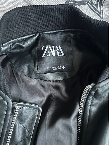xs Beden siyah Renk zara deri bomber mont