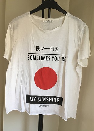 Mango Japon bayraklı tshirt
