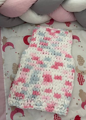 Kız Çocuk Örgü Pastel Renkli Yelek - Görsel 2