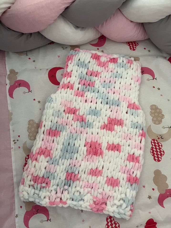 Kız Çocuk Örgü Pastel Renkli Yelek - Görsel 2