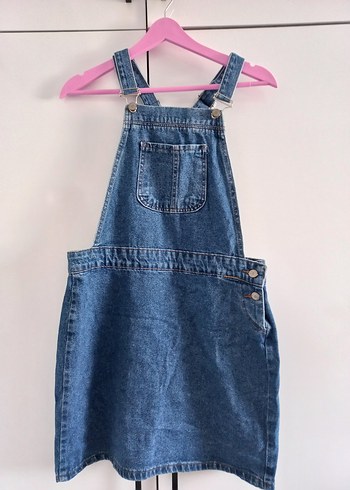 Mavi Denim Midi Askılı Tulum