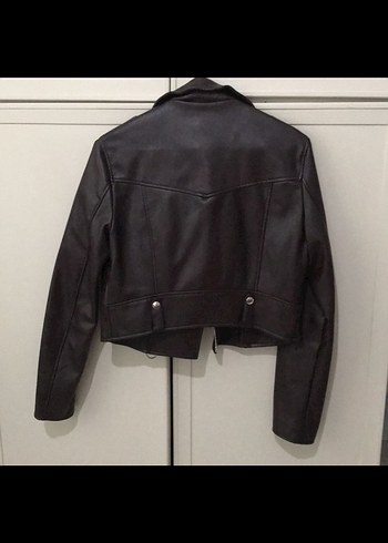 Bershka bershka kahverengi Deri Biker Ceket