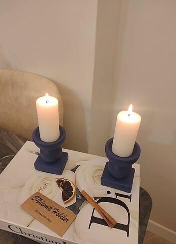 Beden Lacivert şamdan
