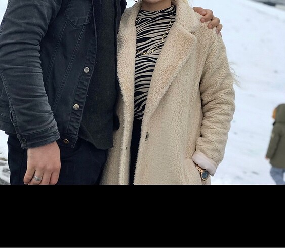l Beden beyaz Renk Kadın kaban