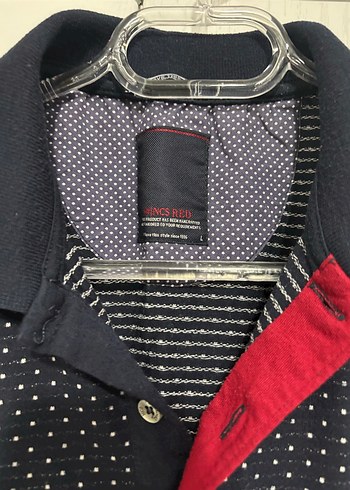 Düğmeli Kısa Kollu Desenli Polo Tişört - Görsel 2