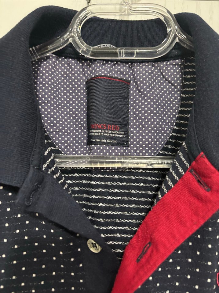 Düğmeli Kısa Kollu Desenli Polo Tişört - Görsel 2