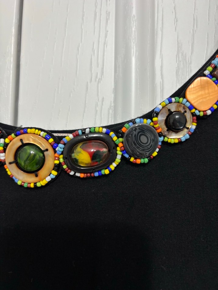 Siyah Uzun Kolsuz Elbise - Görsel 5