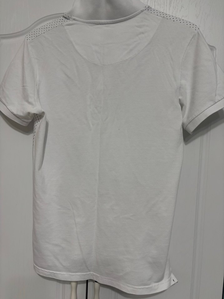 Erkek Beyaz Düğmeli Polo Tişört - Görsel 5