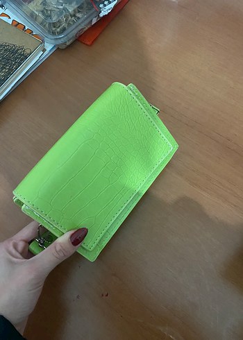 Yeşil Deri Yılan Desenli Tokalı Kadın Çanta - Görsel 4