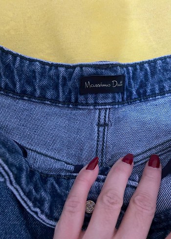 Massimo Dutti kot Bol Kesim Midi Denim Kadın Jean