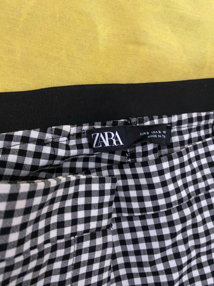 Kadın Ekoseli Regular Fit Kumaş Pantolon - Görsel 3