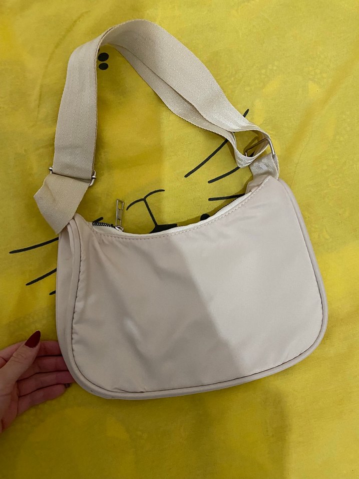 Beyaz Minimalist Kadın Omuz Çantası - Görsel 2