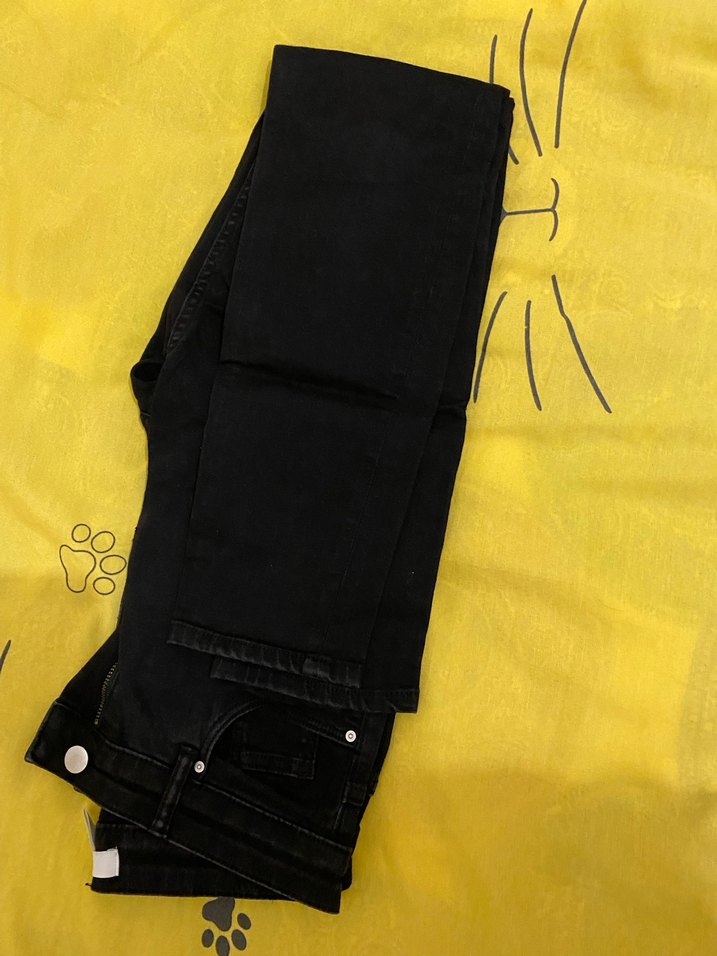 Kadın Siyah Denim  Regular Fit Pantolon - Görsel 2