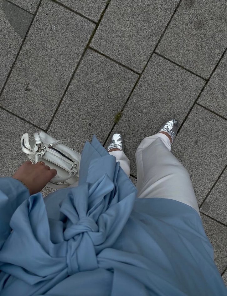 Ahel Tasarım Mavi Bağlamalı Gömlek - Görsel 3