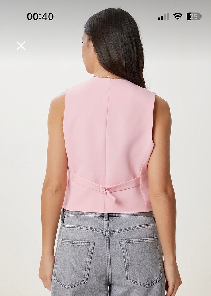 Toz pembe ceket - Görsel 2
