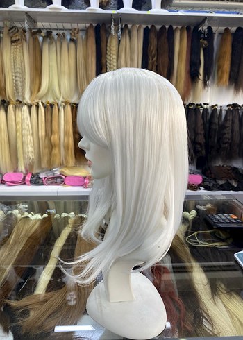 Şeffaf Beyaz Kadın Saç tepelik sentetik - Görsel 9