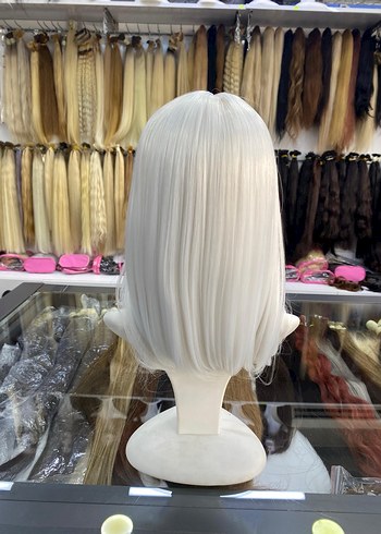 Şeffaf Beyaz Kadın Saç tepelik sentetik - Görsel 2