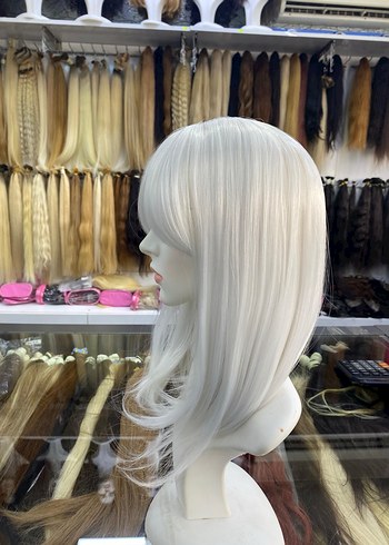 Şeffaf Beyaz Kadın Saç tepelik sentetik - Görsel 6