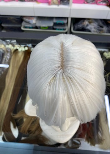 Şeffaf Beyaz Kadın Saç tepelik sentetik - Görsel 11