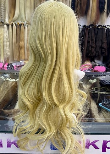 Bej Dalgalı Sentetik Peruk - Görsel 2