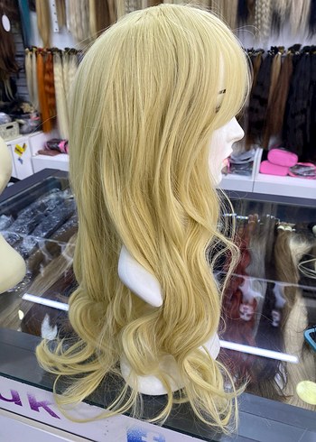 Bej Dalgalı Sentetik Peruk - Görsel 4