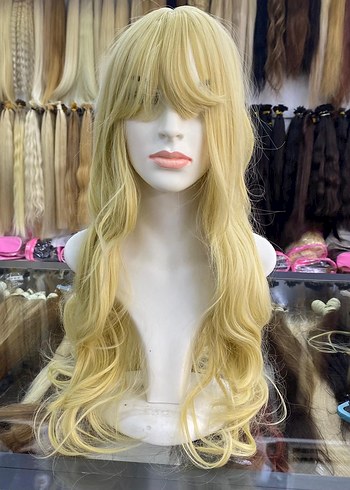 Bej Dalgalı Sentetik Peruk - Görsel 9