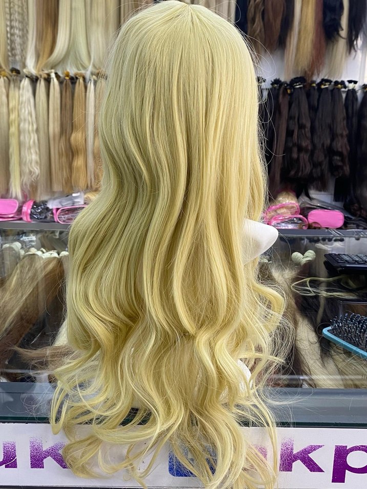 Bej Dalgalı Sentetik Peruk - Görsel 2