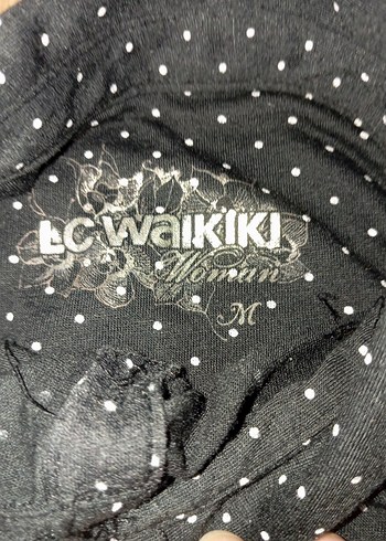 Siyah Puantiyeli Düğmeli Bluz - Görsel 3