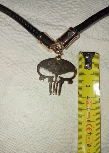 Altın Renkli Kuru kafa Kolye - Görsel 4