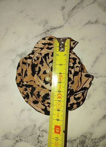 Accessorize Kumaş gül broş leopar