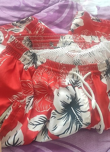 13-14 Yaş Beden kırmızı Renk Unisex çocuk şortu