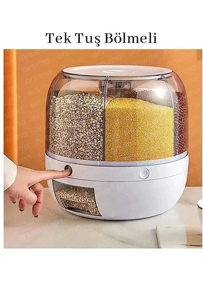 360.derece dönen pratik şık erzak kabı  - Görsel 4