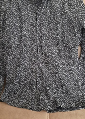 Gri Desenli Kısa Kollu Erkek Gömlek - Görsel 2