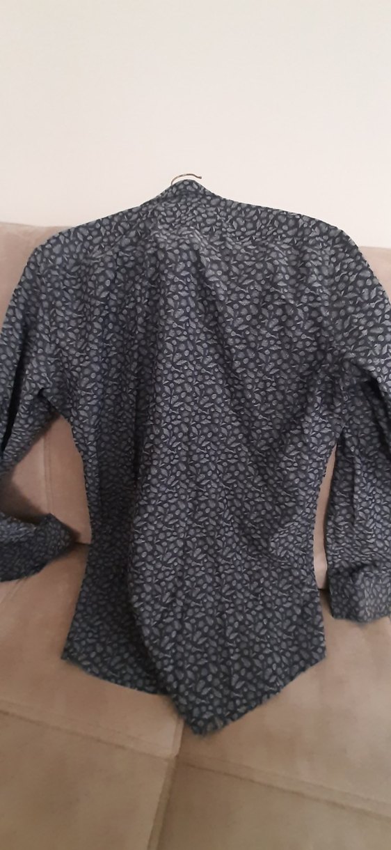 Gri Desenli Kısa Kollu Erkek Gömlek - Görsel 4