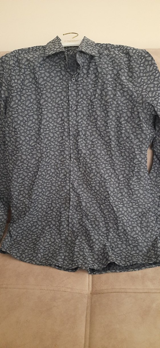 Gri Desenli Kısa Kollu Erkek Gömlek - Görsel 2