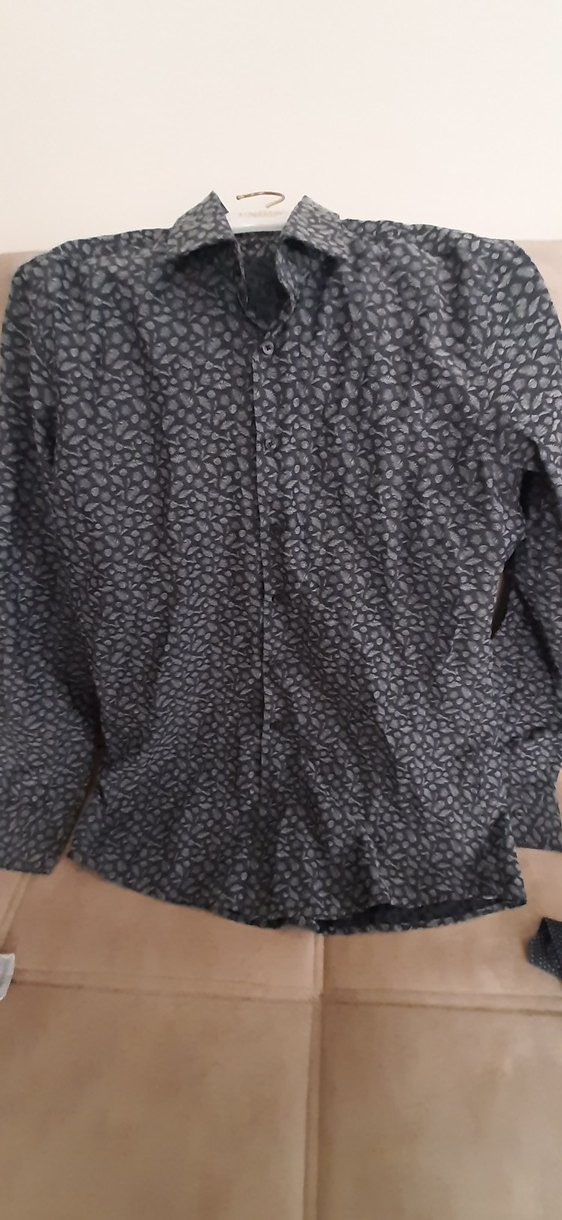 Gri Desenli Kısa Kollu Erkek Gömlek - Görsel 3